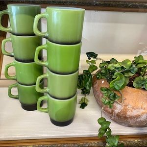 Set of Eight Fire King Stack Mugs